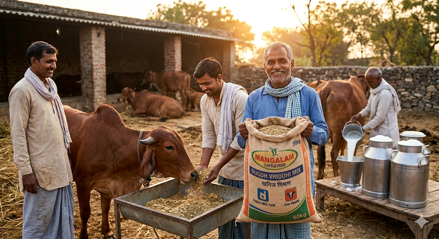 Mangalam Cattle Feed trusted by Indian dairy farmers
